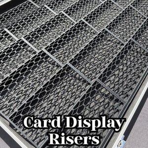 Card Risers for Display Case 34x22 | 3D Printed PLA Risers | Vendor Display Setup | Zion Display | Pokemon Cards | Sports | Card shows