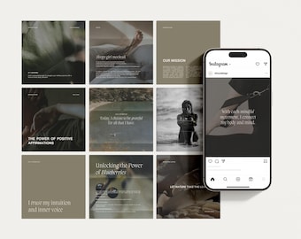 350+ Wellness Canva Templates Bundle | Social Media, Instagram, Pinterest Pack