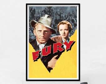 Fury Poster Print | Print Art Canvas Picture Artwork Class Gift For Home Decor Light Retro Portrait Vintage