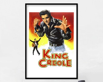 King Creole Poster Print | Print Art Canvas Picture Artwork Class Gift For Home Decor Light Retro Portrait Vintage