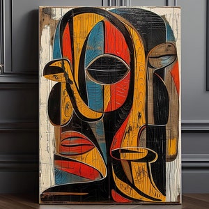 African Abstract Art Print: Modern Home Decor