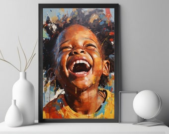 Black Boy Joy Art Print: African American Kids Room Decor (Digital Download)