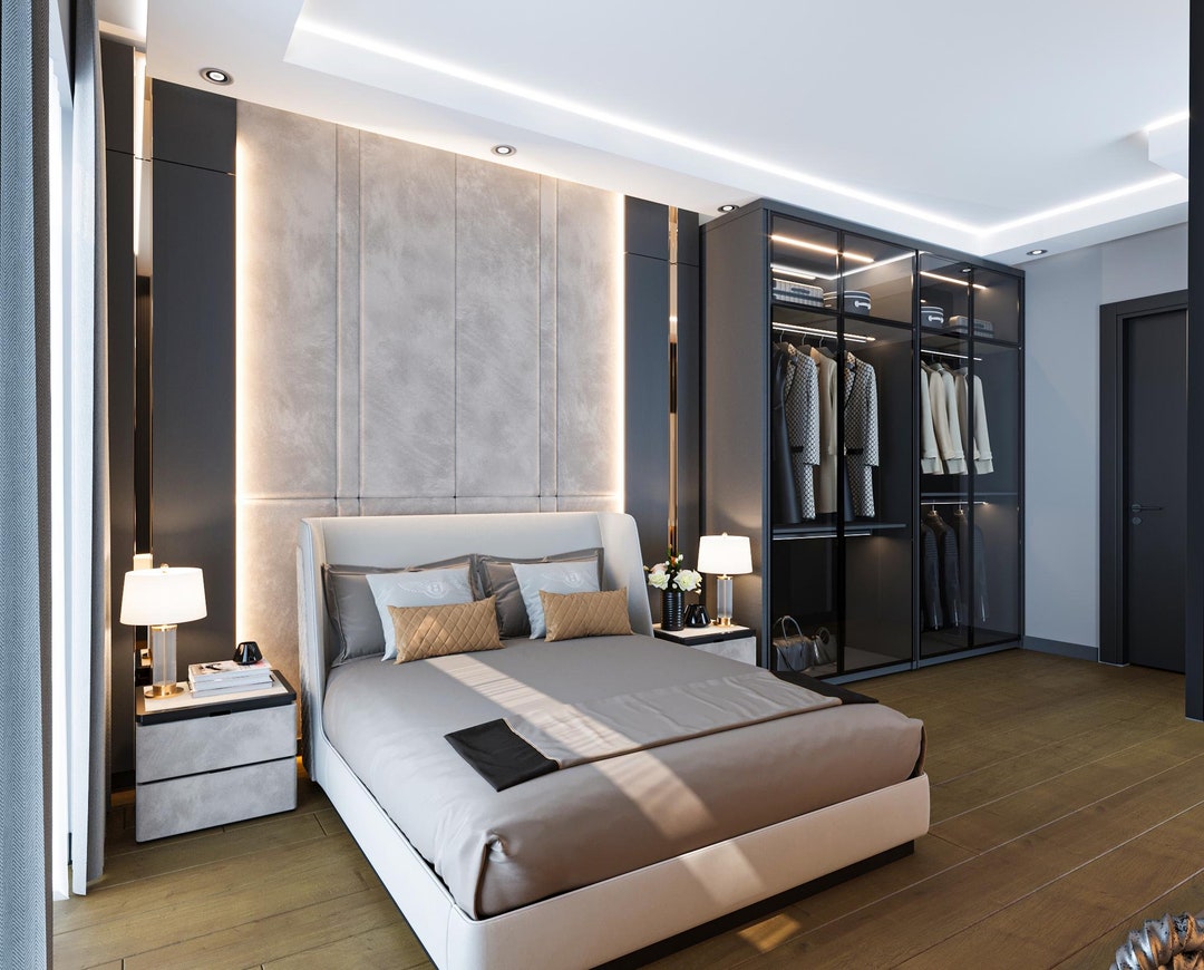 Master Bedroom Interior Design With the Modern Theme, Custom 3D Model ...