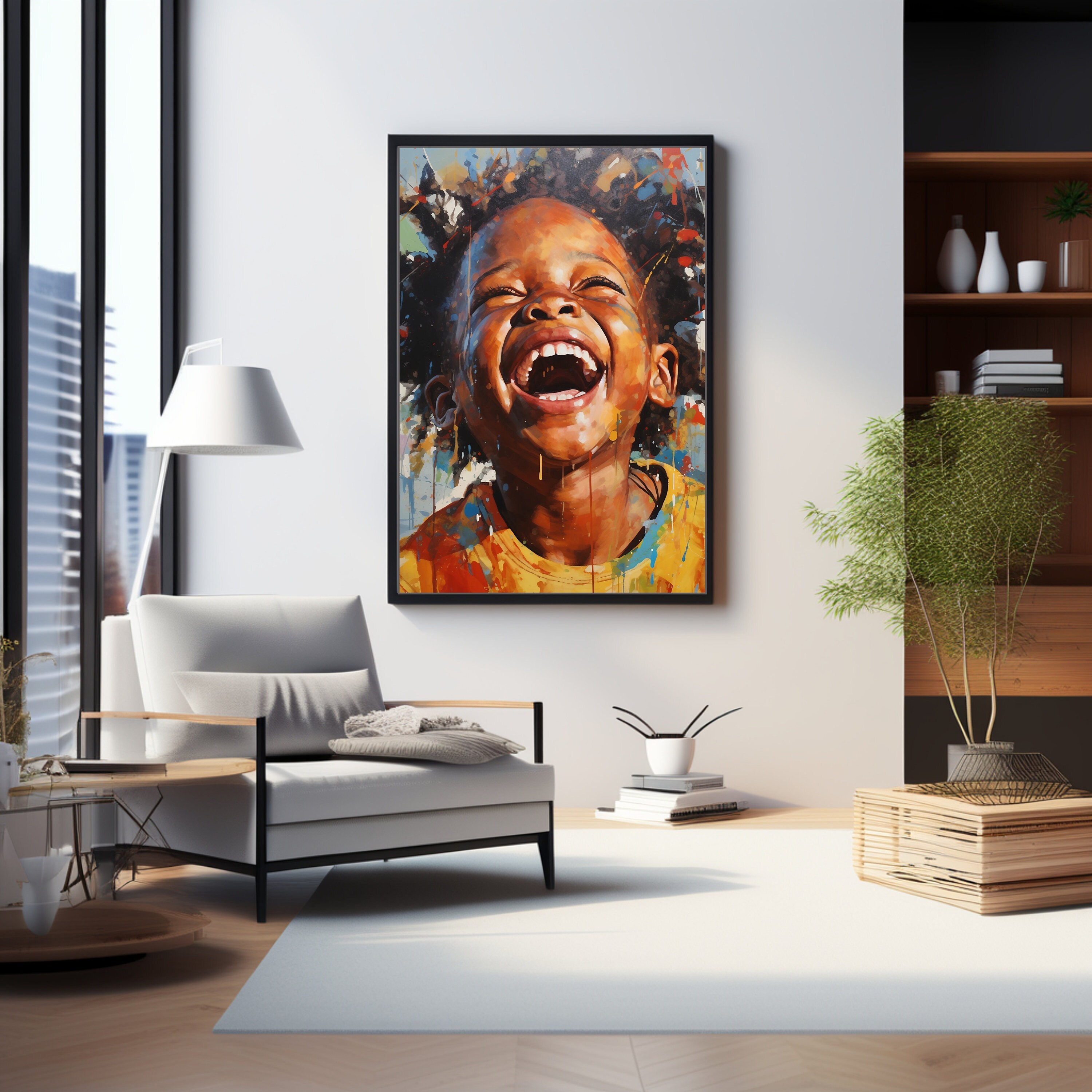 Black Boy Joy Wall Art African American Boy Art Inspiring Wall Decor
