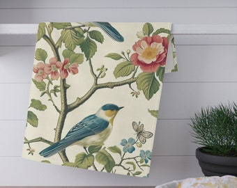 Chinoiserie Toile Kitchen Towel Housewarming Gift For Women Cotton Toile Dish Towel First Home Gift Kitchen Towels New Home Gift For mom