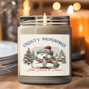 Scented Soy Candle Winter Holiday Home Decor Christmas Gift Glass Jar Seasonal Natural Eco Friendly Cozy Home Fragrance Hostess Housewarming