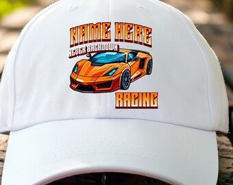 Personalized Racing Hat  Custom Auto Racing Cap Car Racing Dad Gift Customized Sports Cap Racing Fan Gear Hats For Men Custom Cap For Dad