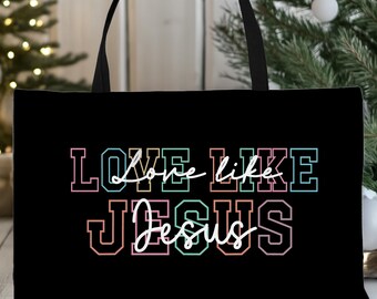 Christian Tote Bag for Church Group Accessory for Women Faith Gift for Mom Bible Bag for Study Group Tote with Message Design Inspiration