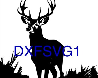 Hjortscen DXF SVG PDF digital nedladdning