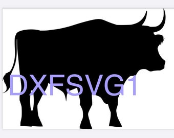 Tjurstearko DXF SVG PDF digital nedladdning