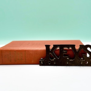 Vintage Kitschy Brass Wall Hook, Key Hook, Entryway Key Hooks, Unique Wall Key Storage Hooks