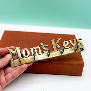 Vintage Kitschy Brass Wall Hook for Mom, Key Hook, Entryway Key Hooks, Unique Wall Key Storage Hooks