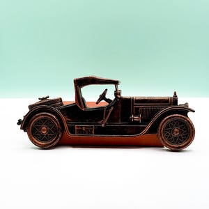 Vintage 1970s Copper Craft Antique Car Wall Art, Wall Plaques, Wall Hangings, Coppercraft 7337 and 7338 Automobiles