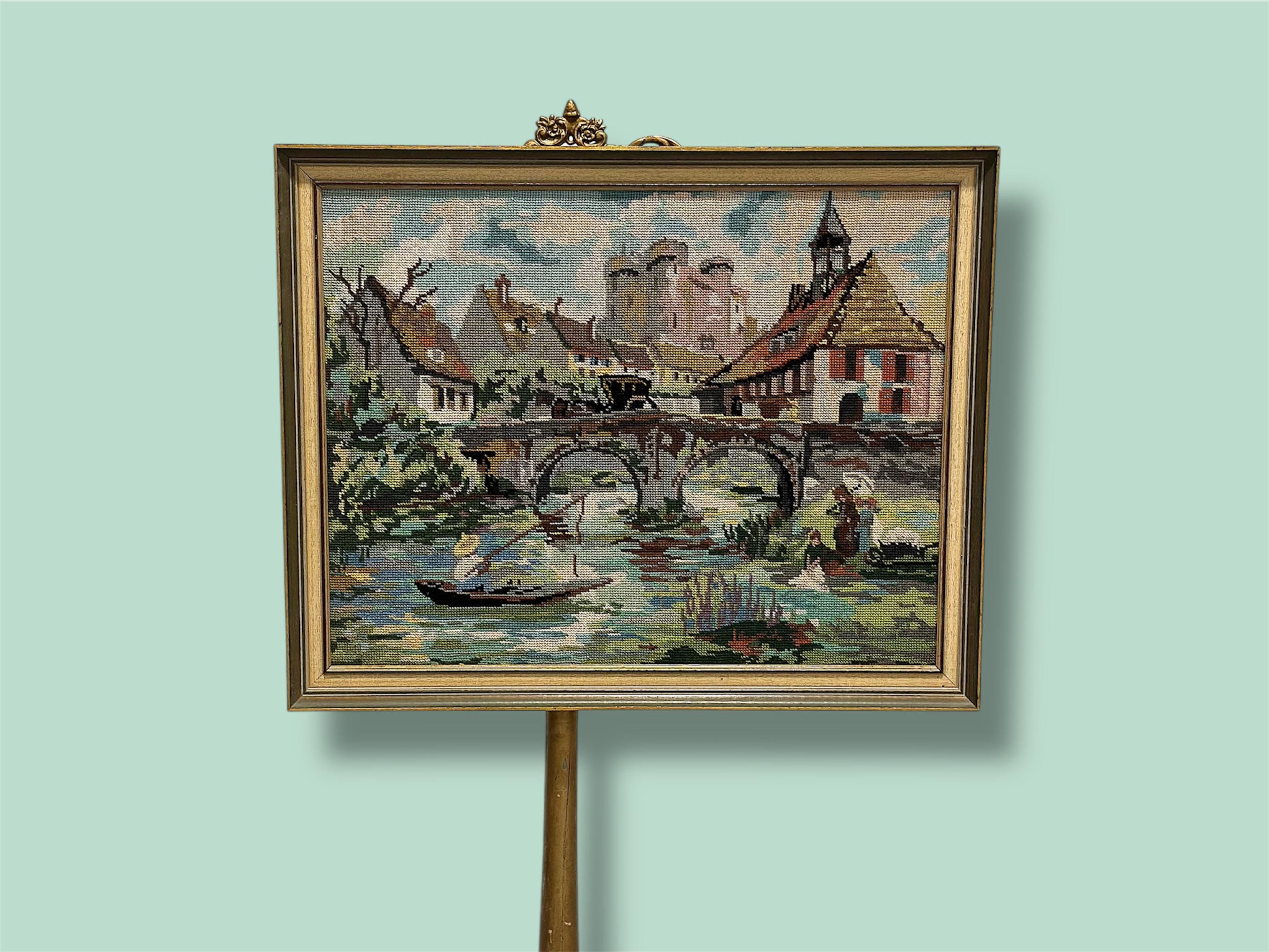 ヨーロッパアート　額縁セット　NEEDLEPOINT Vintage Vintage Needlepoint - Etsy Canada