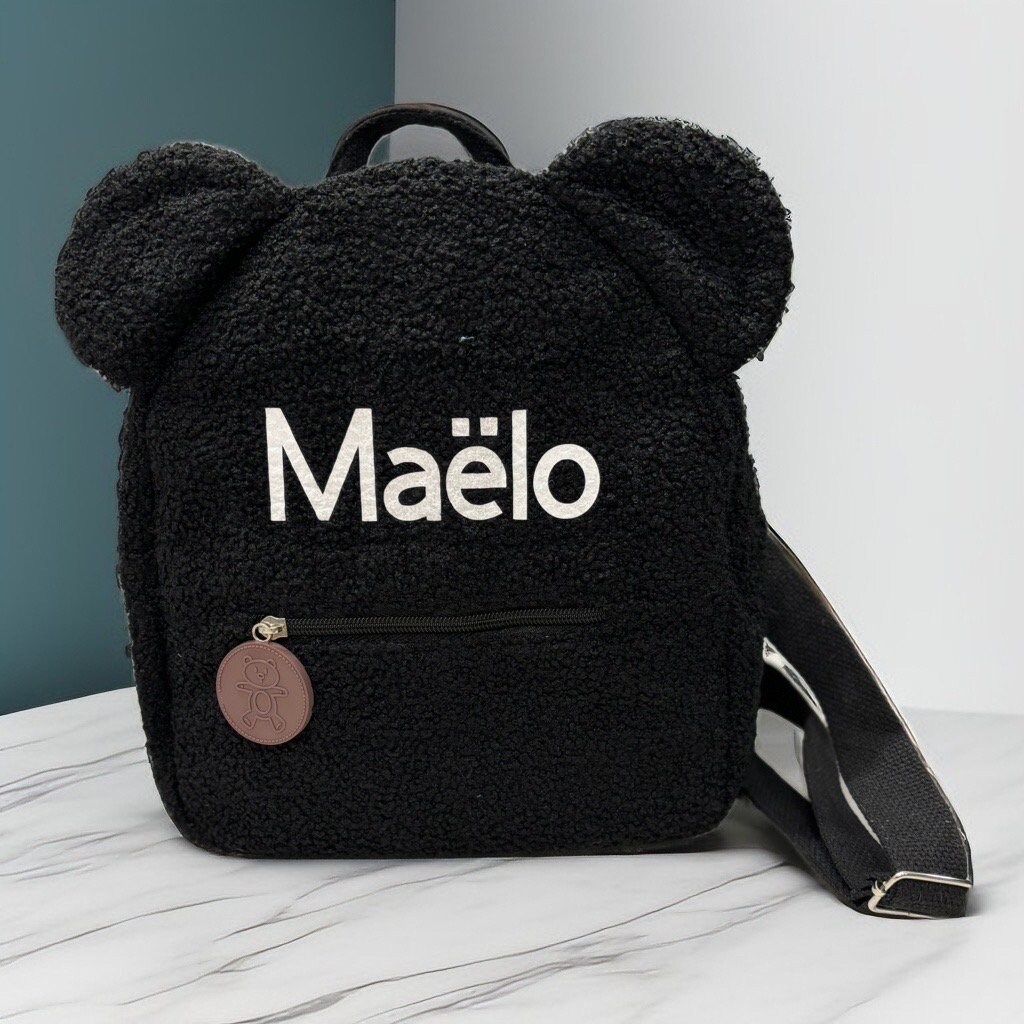 Black teddy bear bag sale