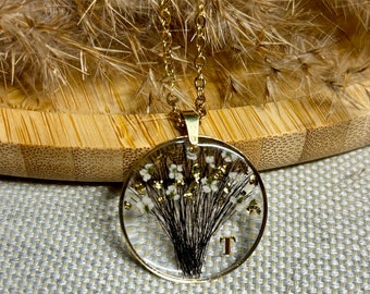 Halskette aus Pferdehaar/Pelz/Haar – Gold – Erinnerungsschmuck – Tier – Kind – Modell Neylia