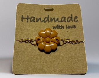 Personalized bracelet - Mini Flower - Polymer clay - Resin - stainless steel