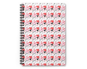 Heart Spiral Notebook - Ruled Line