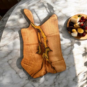 Mesquite Cutting Board W/ Color Epoxy