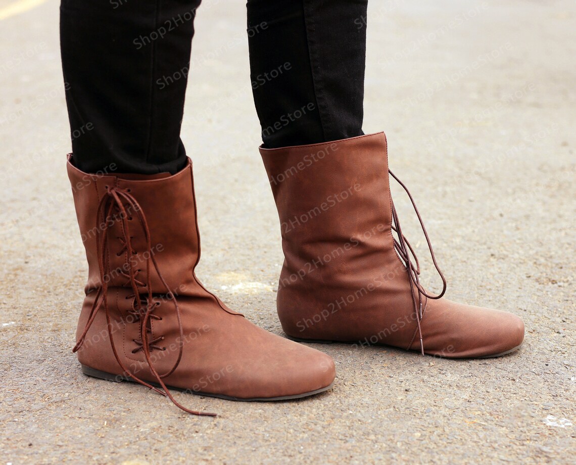 Pirate Boots Men Medieval Leather Boots RENAISSANCE, Viking Boots