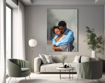 Retrato personalizado, retrato dibujado a mano, retrato de pareja, retrato personalizado, ilustraciones personalizadas, regalo de retrato