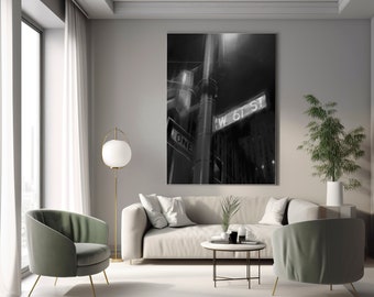Arte de la pared de Nueva York, cartel de arquitectura en blanco y negro, arte imprimible de Nueva York, decoración del hogar dibujada a mano, cartel imprimible de Nueva York, cartel de Nueva York