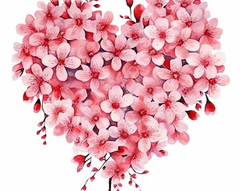 12 Clipart de coração em aquarela, clipart de dia dos namorados, corações românticos, clipart de corações, clipart de dia das mães, clipart amoroso, cartões românticos.