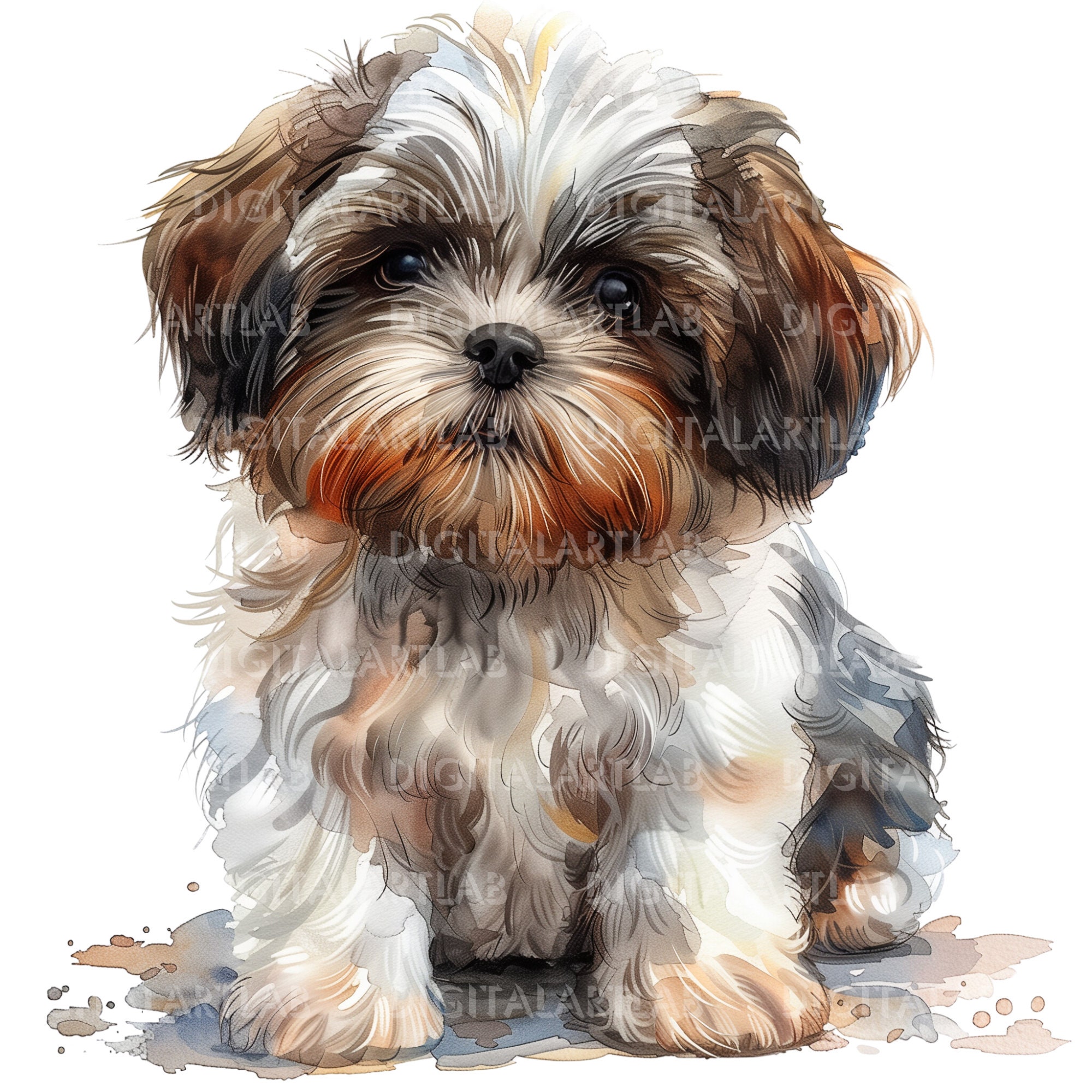Shih Tzu Puppy Clipart, Puppies Clipart, Baby Animals Clipart ...