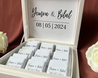Boîte à chocolats personnalisée pour mariages, fiançailles - cadeaux invités - boîte à chocolats - chocolat