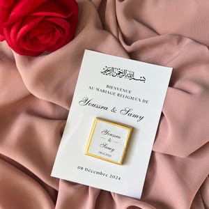 Carte de chocolat personnalisée évènement henna day, fiançailles, mariage cadeau invité, carte de remerciement, faveurs image 5