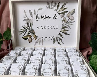 Boîte à chocolats personnalisée pour mariages, fiançailles - cadeaux invités - boîte à chocolats - chocolat