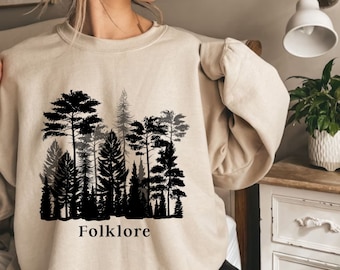Folklore Sweatshirt | Pine Trees Unisex Heavy Blend™ Crewneck Sweatshirt