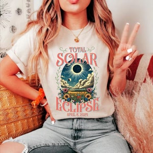 Total Solar Eclipse Shirt | 2024 Solar Eclipse Tshirt Path of Totality Eclipse Souvenir Eclipse Viewing Tee USA Solar Eclipse April 8 2024