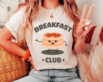 Breakfast Club Pancake Shirt | Retro Graphic, Heavy Cotton Tee
