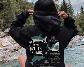 Great White Shark Hoodie | Marine Biologist Unisex Sweatshirt