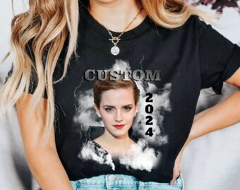 Custom Face Heavy Cotton Tee | Bootleg Rap Style Birthday Shirt