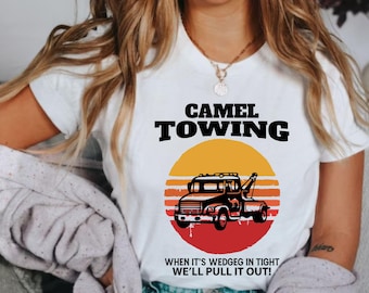 Retro Camel Towing T-Shirt | Sarcastic Humor Tee