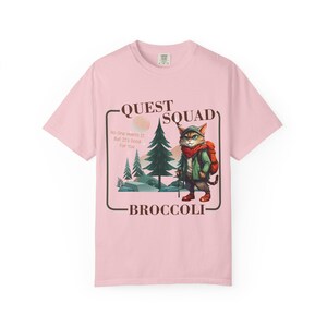 Comfort Colors Onyx Storm Quest Squad Broccoli Cat Shirt | Ridoc Romantasy Fan Dragon Rider Tee Blossom