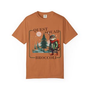 Comfort Colors Onyx Storm Quest Squad Broccoli Cat Shirt | Ridoc Romantasy Fan Dragon Rider Tee Yam