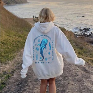 Beachy Whale Shark Hoodie | Christian Ocean Lover Sweatshirt