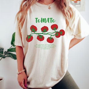 Comfort Colors® Tomato Fruit Botanical Shirt | Cottagecore Clothing Vegan Garden Vegetable Tee | Aesthetic Clothes
