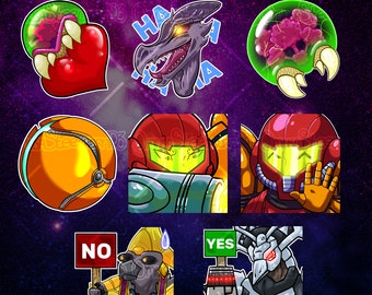 Metroid Emote / Sticker Set