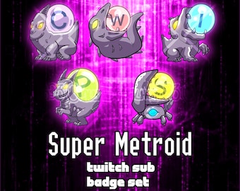 Badges secondaires Twitch Super Metroid Beam