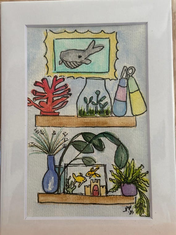 My Seascape Shelves - Whale Art & Fish Tank