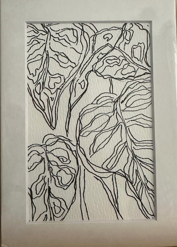 BW Philodendrons Leaves