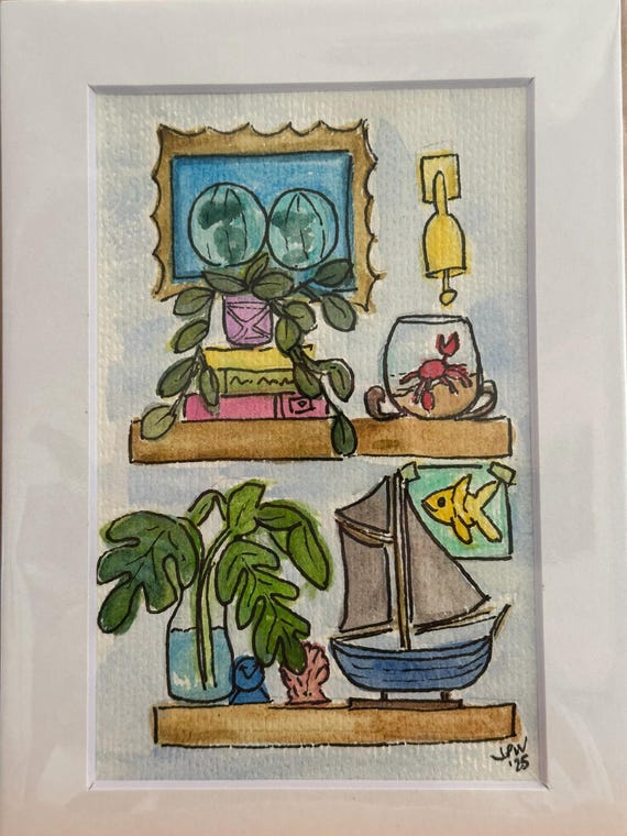 My Seascape Shelves - World Oceans, Bell & Sailboat