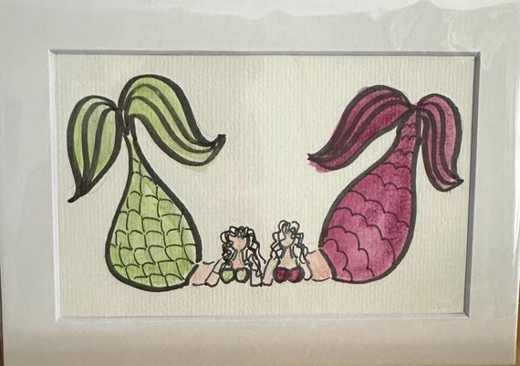 2 Mermaids Green & Purple