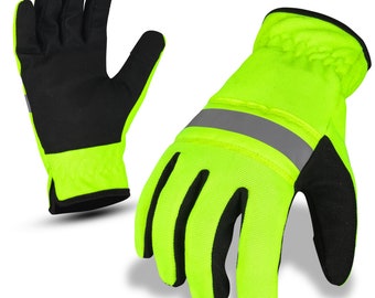 Lemax - Black Fabric - Reflector ~Knuckle Protection - Yellow High Visibility