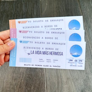 Boarding Pass Card, JW Best Life Ever Cards, JW Gift Ideas, Baptism Gift, Gifts, Gifts for brothers and sisters, Pioneer Gift, Spanish