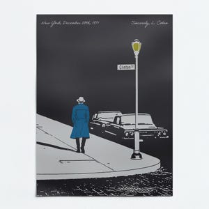 LEONARD COHEN Poster - Famous Blue Raincoat, Music Poster, Digital Art Print